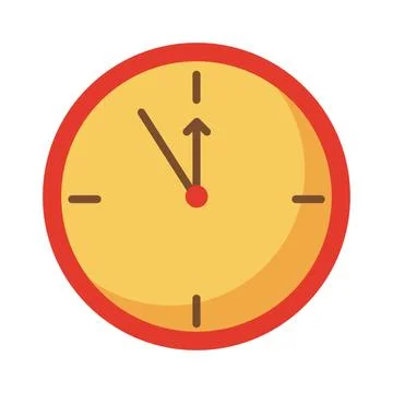 Time clock flat style icon 스톡 일러스트