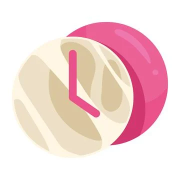 Time clock glassmorphism style Stock Illustration