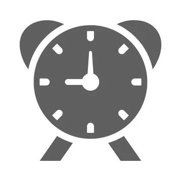 Time, clock icon. Gray vector graphics. Stock Illustration