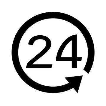 Time Clock icon Illustration sign design Stock Illustration
