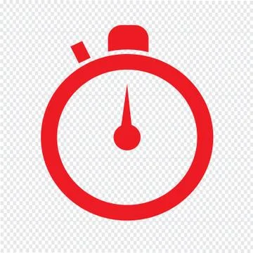 Time Clock icon Illustration sign design Stock Illustration