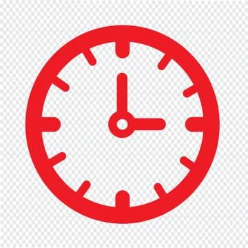 Time Clock icon Illustration sign design Stock Illustration