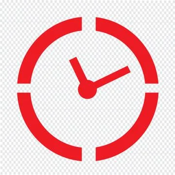 Time Clock icon Illustration sign design Stock Illustration