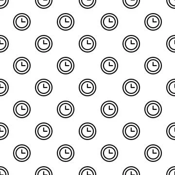 Time clock icon seamless pattern repeating background イラスト素材
