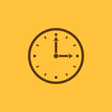 Time, clock icon. Time and watch, timer, clock symbol. UI. Web. Logo. Sign. Flat Stock Illustration