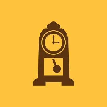 Time, clock icon. Time and watch, timer, clock symbol. UI. Web. Logo. Sign. Flat Stock Illustration
