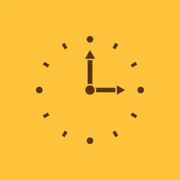 Time, clock icon. Time and watch, timer, clock symbol. UI. Web. Logo. Sign. Flat Stock Illustration