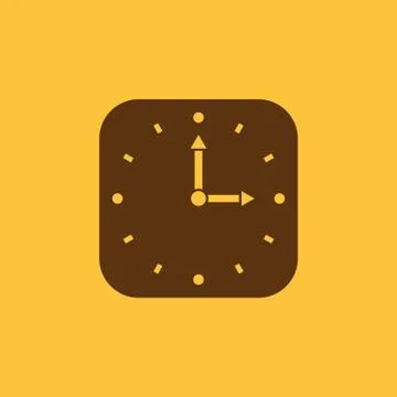 Time, clock icon. Time and watch, timer, clock symbol. UI. Web. Logo. Sign. Flat Stock Illustration