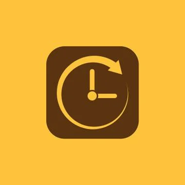 Time, clock icon. Time and watch, timer, clock symbol. UI. Web. Logo. Sign. Flat Stock Illustration