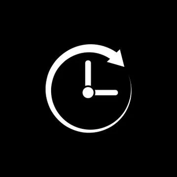 Time, clock icon. Time and watch, timer, clock symbol. UI. Web. Logo. Sign. Flat Free Stock Illustration