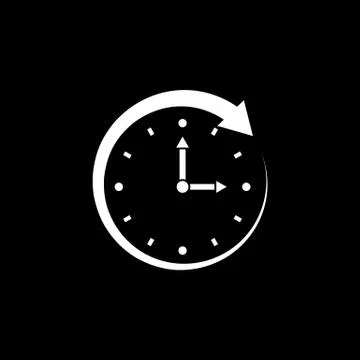 Time, clock icon. Time and watch, timer, clock symbol. UI. Web. Logo. Sign. Flat Free Stock Illustration