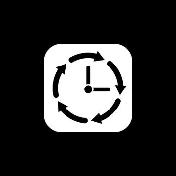 Time, clock icon. Time and watch, timer, clock symbol. UI. Web. Logo. Sign. Flat 無料イラスト素材