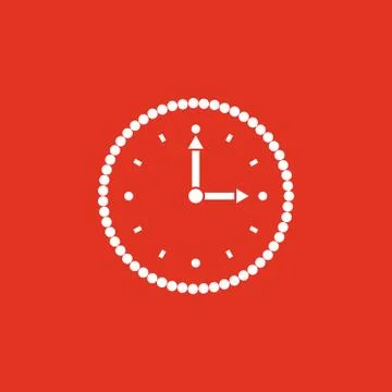 Time, clock icon. Time and watch, timer, clock symbol. UI. Web. Logo. Sign. Flat Stock Illustration