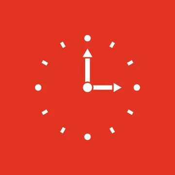 Time, clock icon. Time and watch, timer, clock symbol. UI. Web. Logo. Sign. Flat Stock Illustration