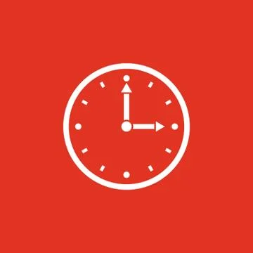 Time, clock icon. Time and watch, timer, clock symbol. UI. Web. Logo. Sign. Flat Stock Illustration