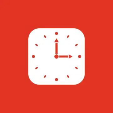 Time, clock icon. Time and watch, timer, clock symbol. UI. Web. Logo. Sign. Flat Stock Illustration