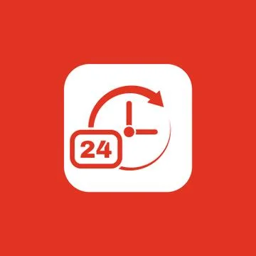 Time, clock icon. Time and watch, timer, clock symbol. UI. Web. Logo. Sign. Flat Stock Illustration
