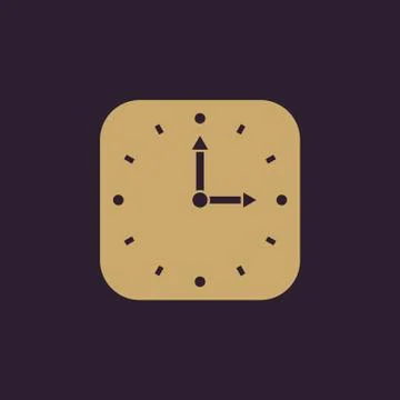 Time, clock icon. Time and watch, timer, clock symbol. UI. Web. Logo. Sign. Flat Stock Illustration