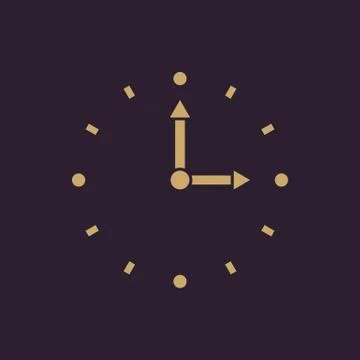 Time, clock icon. Time and watch, timer, clock symbol. UI. Web. Logo. Sign. Flat Stock Illustration