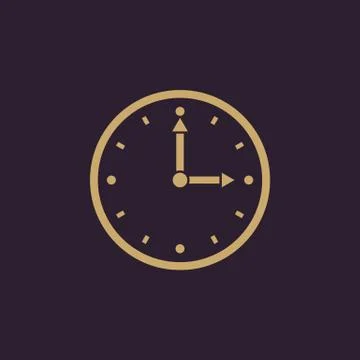 Time, clock icon. Time and watch, timer, clock symbol. UI. Web. Logo. Sign. Flat Stock Illustration