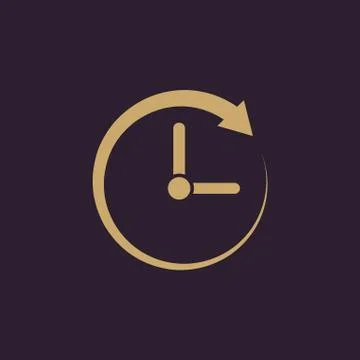 Time, clock icon. Time and watch, timer, clock symbol. UI. Web. Logo. Sign. Flat Illustrazione stock