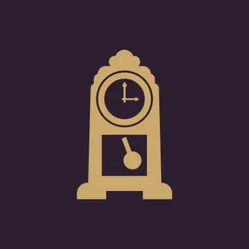 Time, clock icon. Time and watch, timer, clock symbol. UI. Web. Logo. Sign. Flat Stock Illustration