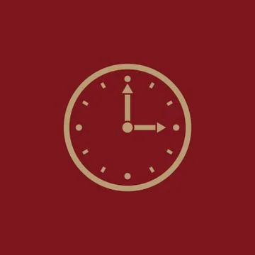 Time, clock icon. Time and watch, timer, clock symbol. UI. Web. Logo. Sign. Flat Illustrazione stock