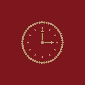 Time, clock icon. Time and watch, timer, clock symbol. UI. Web. Logo. Sign. Flat イラスト素材