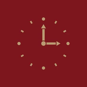 Time, clock icon. Time and watch, timer, clock symbol. UI. Web. Logo. Sign. Flat Stock Illustration