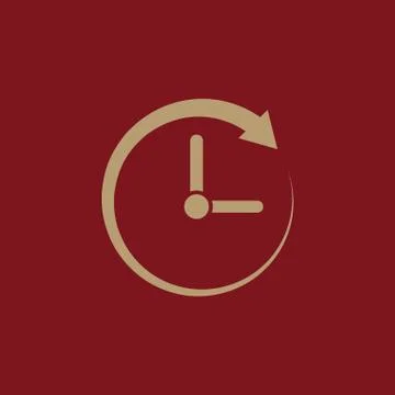 Time, clock icon. Time and watch, timer, clock symbol. UI. Web. Logo. Sign. Flat Stock Illustration