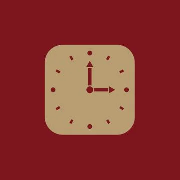 Time, clock icon. Time and watch, timer, clock symbol. UI. Web. Logo. Sign. Flat Illustrazione stock