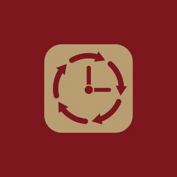 Time, clock icon. Time and watch, timer, clock symbol. UI. Web. Logo. Sign. Flat 스톡 일러스트