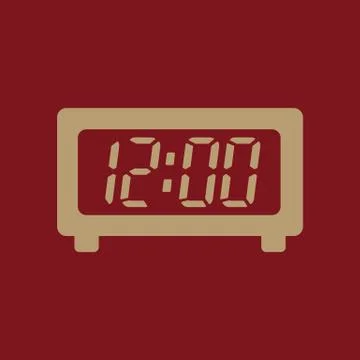 Time, clock icon. Time and watch, timer, clock symbol. UI. Web. Logo. Sign. Flat Stock Illustration