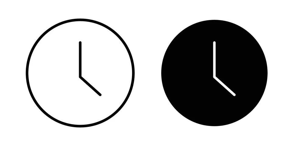 Time clock icon vector editable eps10 Stock Illustration