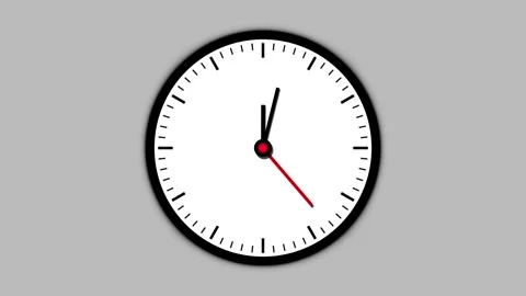 Time clock isolated icon for watch design. Clock icon in flat style, timer Video stock 164550074