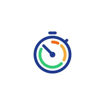 Time clock line icon set, fast delivery, quick service, working hours Illustrazione stock