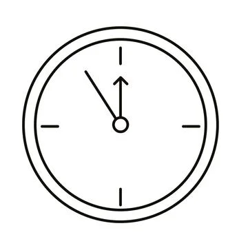 Time clock line style icon イラスト素材