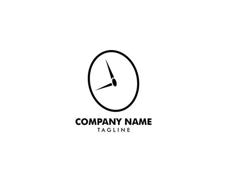 Time clock logo design template Illustration