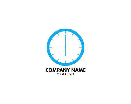 Time clock logo design template Illustration