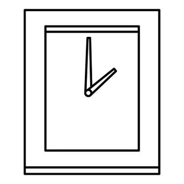 Time clock square style Stock Illustration