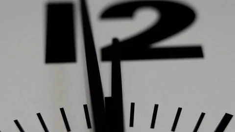The Time On The Clock Twelve Stock Footage 104509584