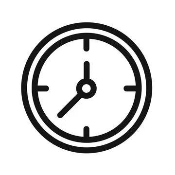 Time clock watch icon black and white vector sign イラスト素材