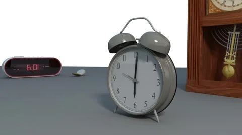 Time Clocks Ticking, Animated clocks with zoom in Stock Footage 52498658