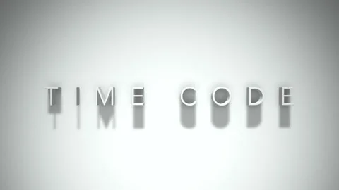 Time code 3D title animation with shadows on a white background 動画素材 297386313
