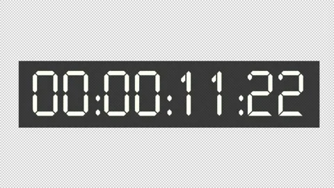 Time-code Counter - PAL TV  - 25fps - Resizable - Alpha Channel Stock Footage 141024250