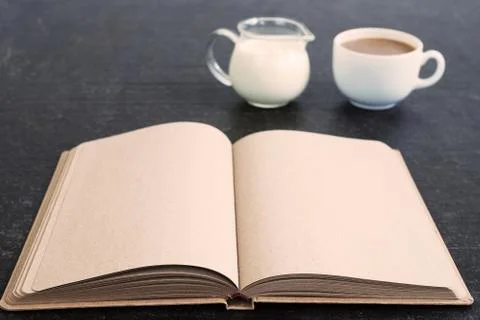 Time for coffee and diary Stock Photos