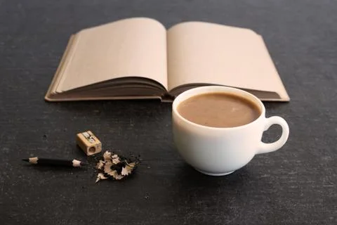 Time for coffee and diary Stock Photos