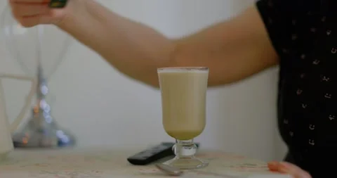 Time for coffee , natural light, selective focus Stock Footage 238767978