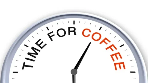 Time For Coffee Word or Text on Clock Moving Fast for Time Concept 動画素材 284223026