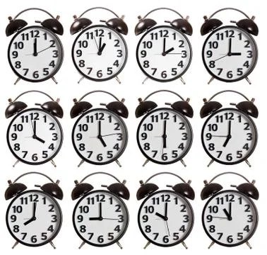 Time Collection of Alarm Clock Stock Photos